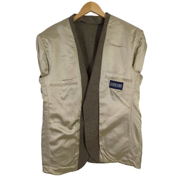 Lands End Sport Coat Blazer Jacket Mens 43R Brown Wool 2 Button - Picture 5 of 14